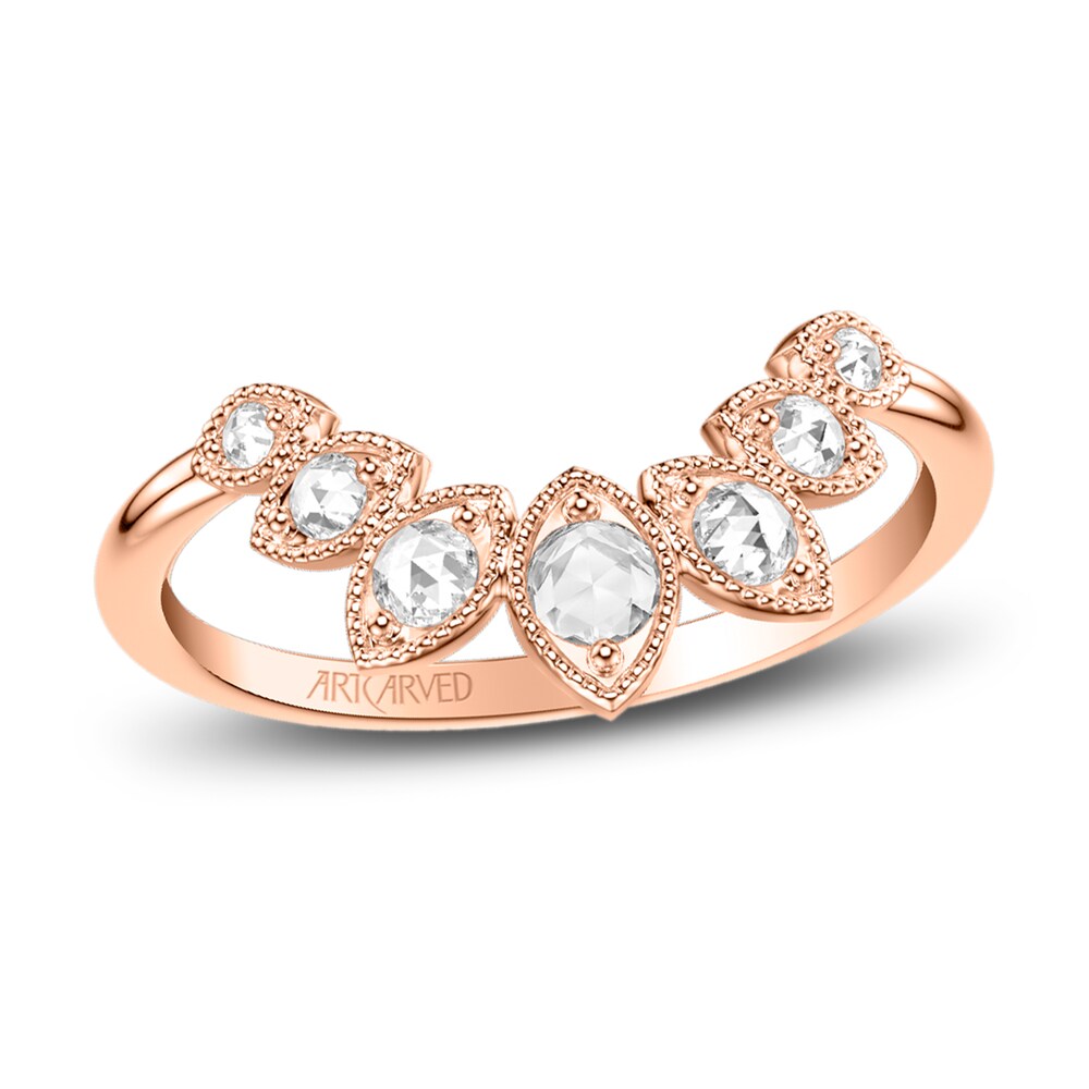 ArtCarved Rose-Cut Diamond Anniversary Band 1/5 ct tw 14K Rose Gold JB4VSj2J