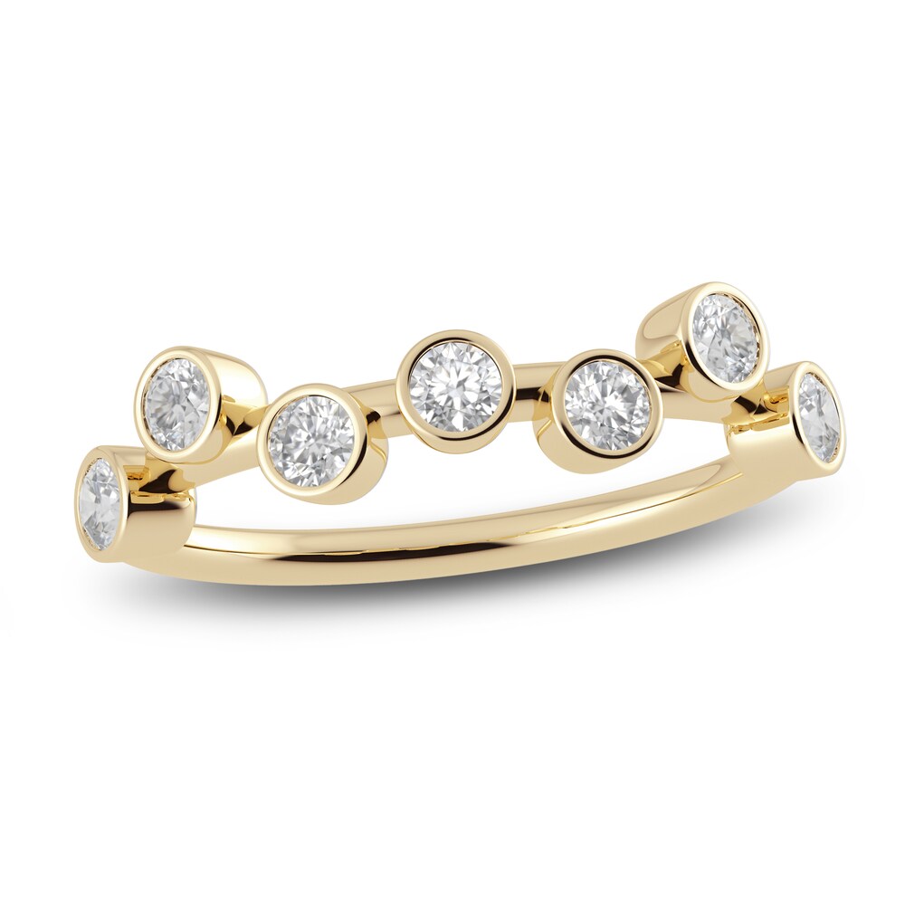 Juliette Maison Natural White Sapphire Ring 10K Yellow Gold JO76loJS
