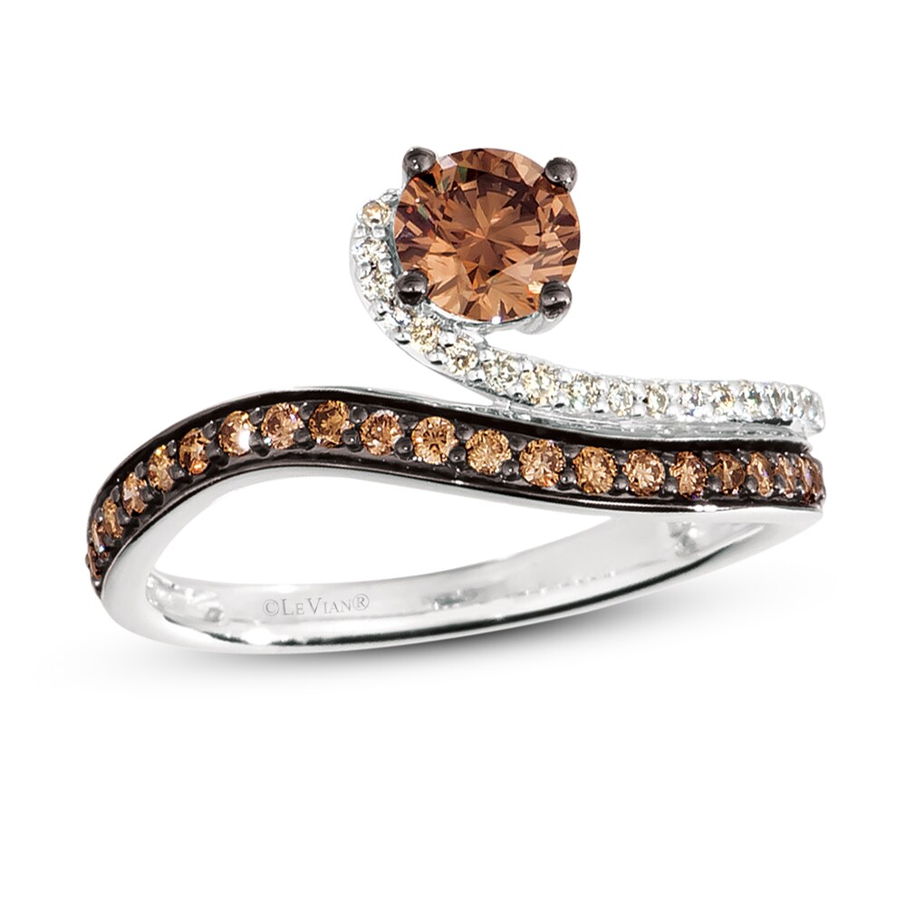 Le Vian Chocolate Diamond Ring 3/4 ct tw 14K Vanilla Gold JPuTsrre