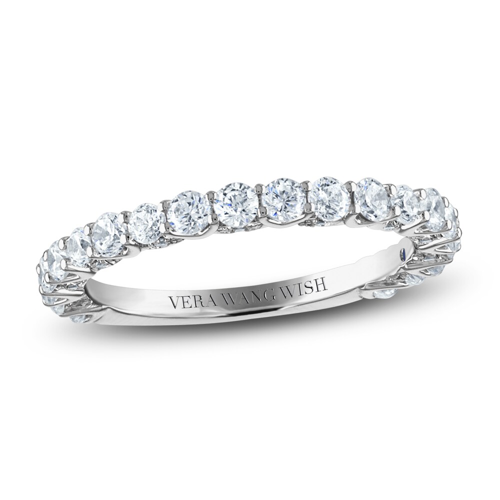 Vera Wang WISH Diamond Anniversary Band 1 ct tw Round 18K White Gold JSiFqRqu