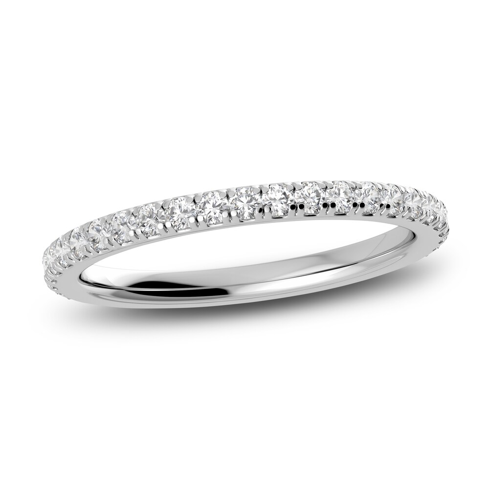 Juliette Maison Natural White Sapphire Eternity Ring 10K White Gold JhaZTT3O