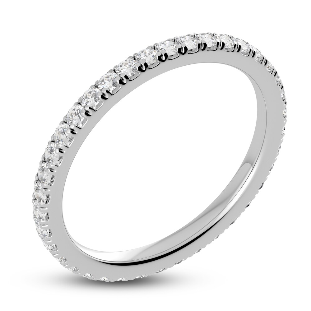 Juliette Maison Natural White Sapphire Eternity Ring 10K White Gold JhaZTT3O