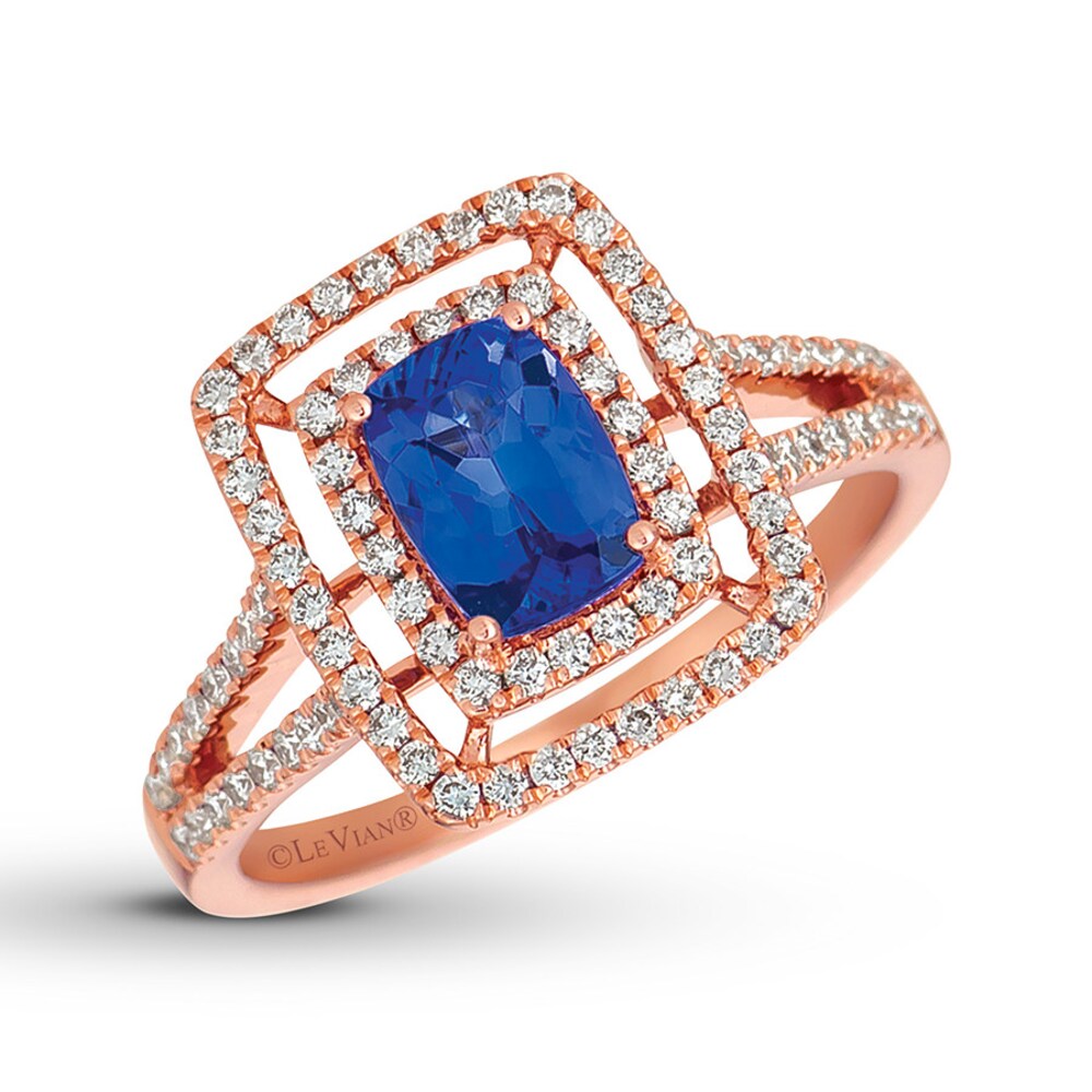 Le Vian Tanzanite Ring 1/2 ct tw Diamonds 14K Strawberry Gold JhbGJSLD