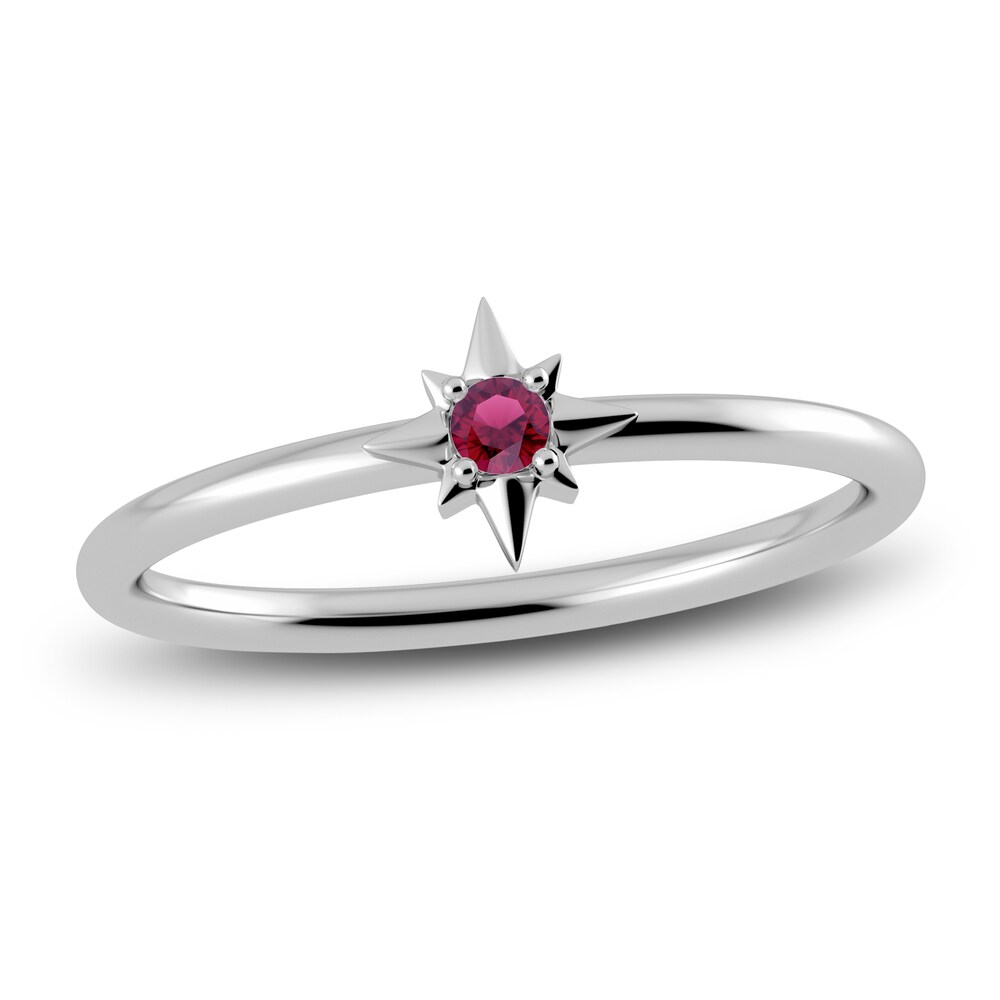 Juliette Maison Natural Rhodalite Garnet Starburst Ring 10K White Gold Jla4tnwN