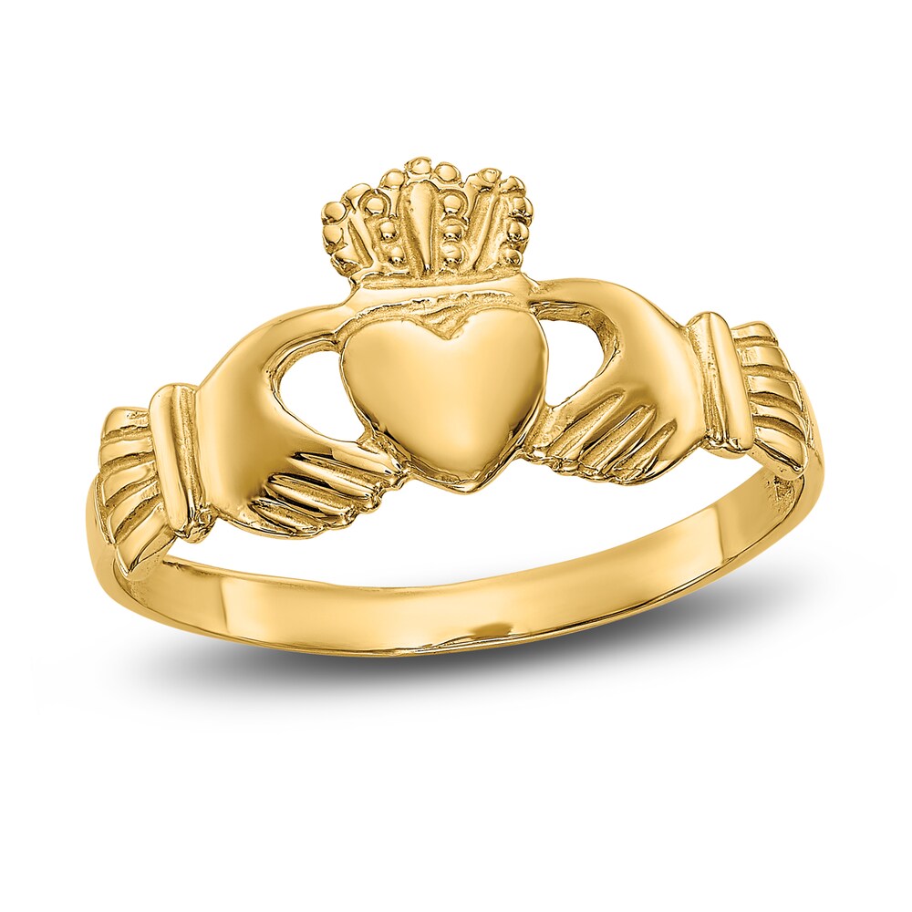 Women's Claddagh Ring 14K Yellow Gold K8sgHwZq