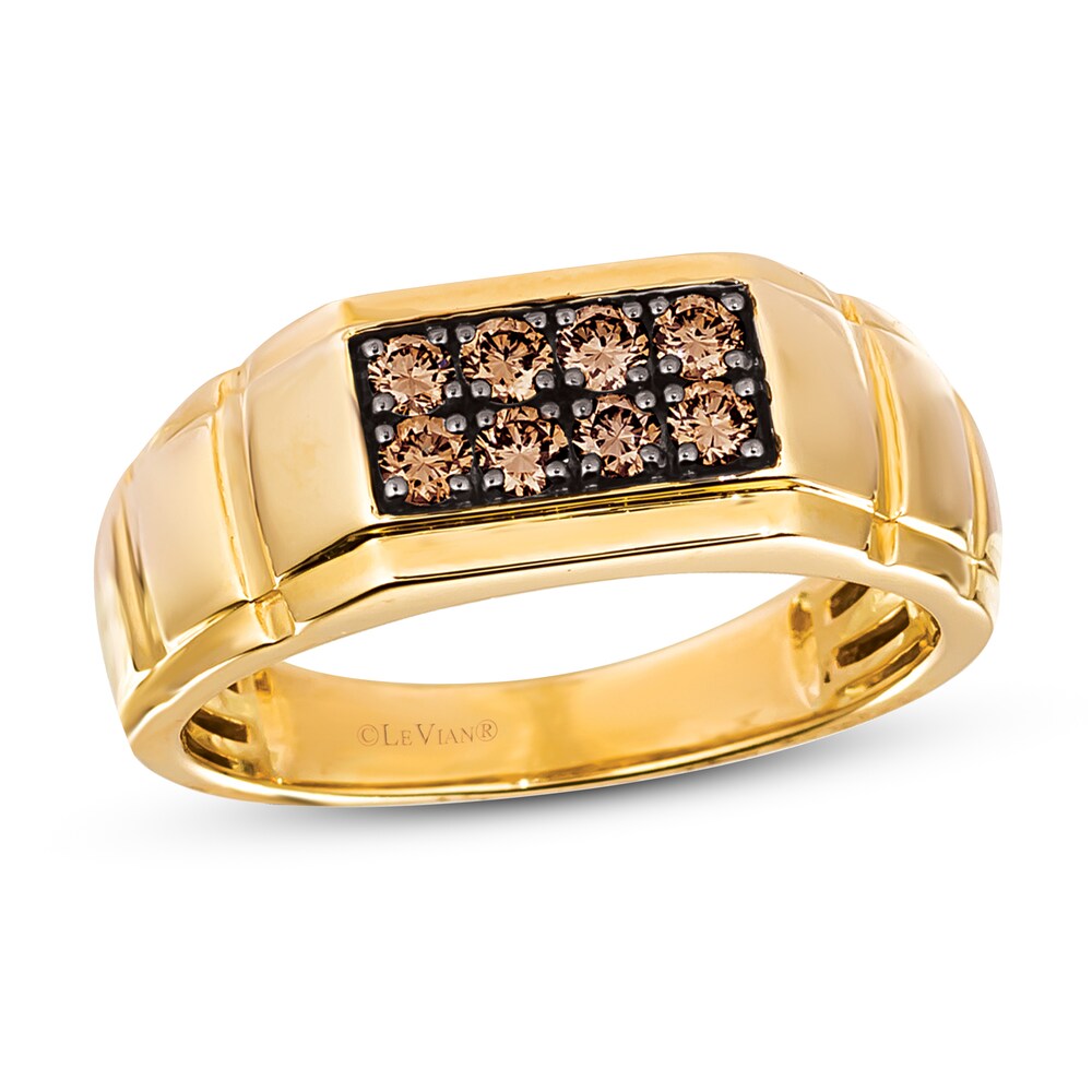 Le Vian Men's Chocolate Diamond Ring 3/8 ct tw 14K Honey Gold KJLJHOl4