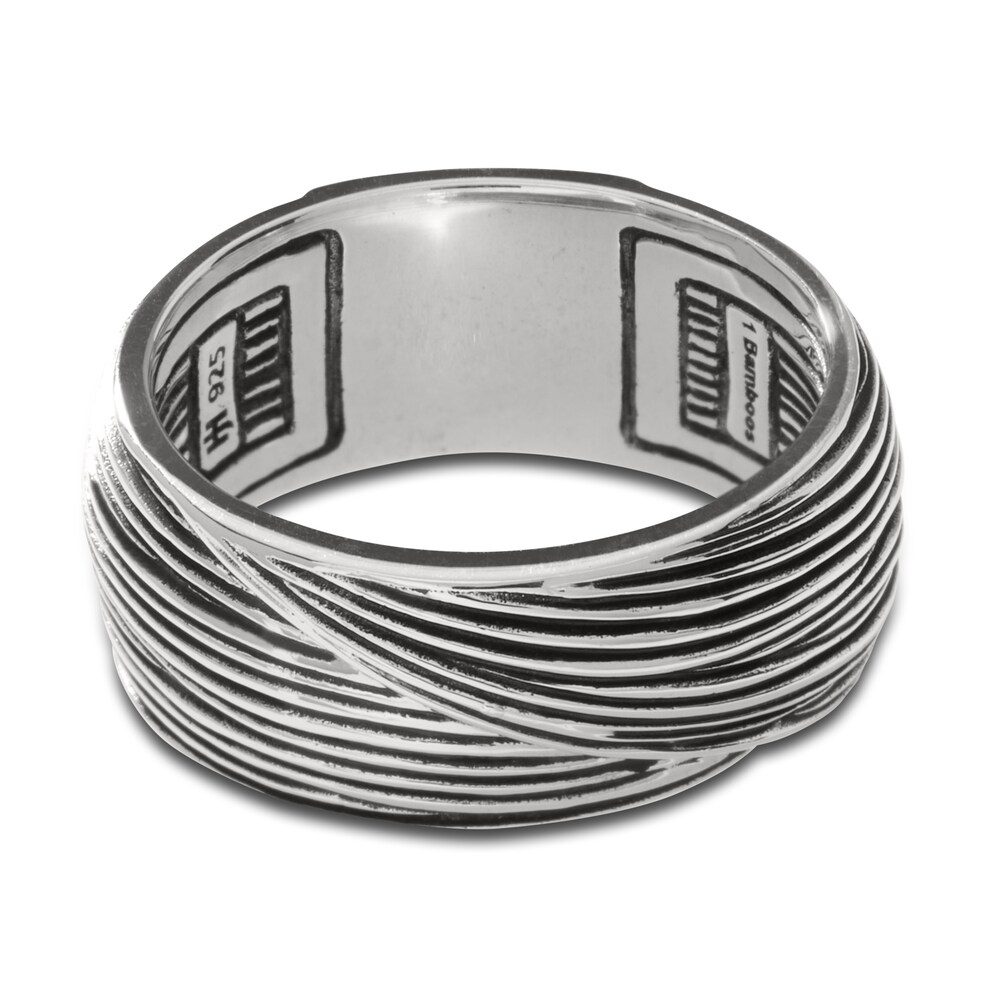 John Hardy Men's Bamboo Band Ring Sterling Silver KQcZZn94