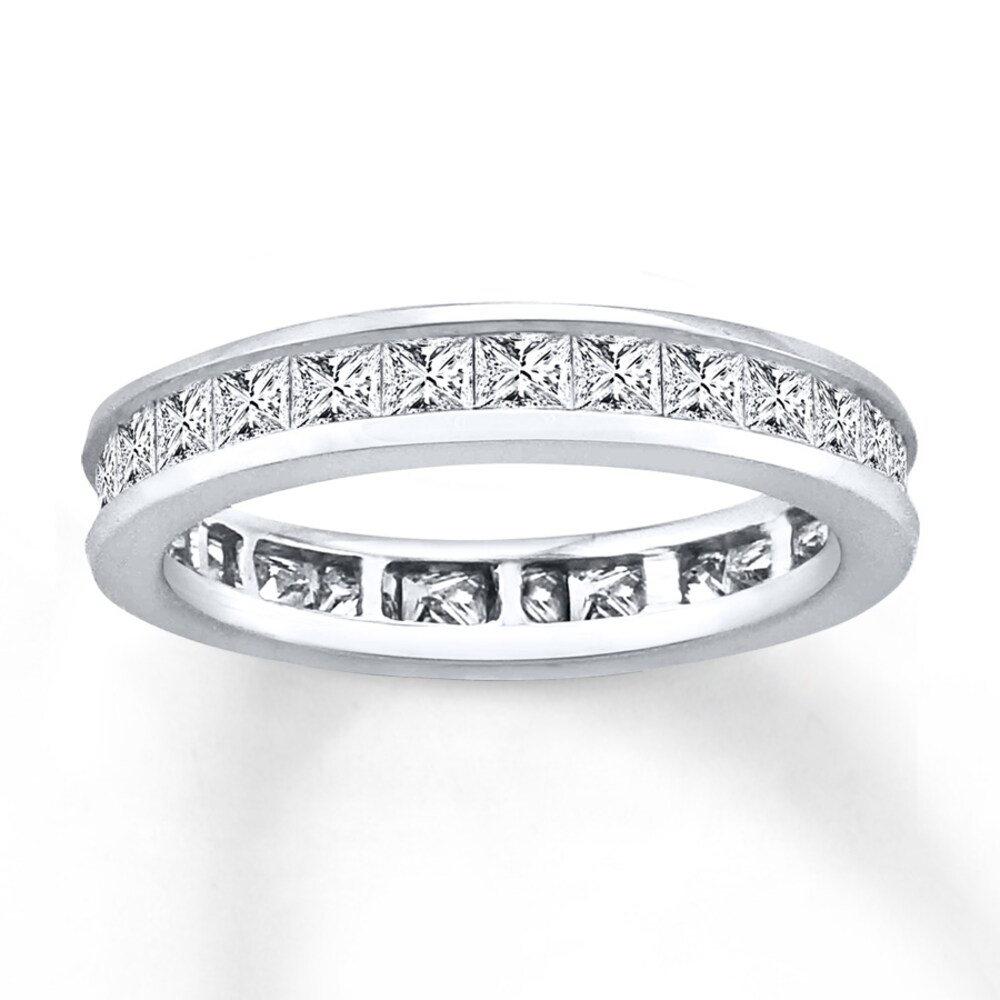 Diamond Eternity Band 2 ct tw Princess-cut 14K White Gold KSV4AkQU