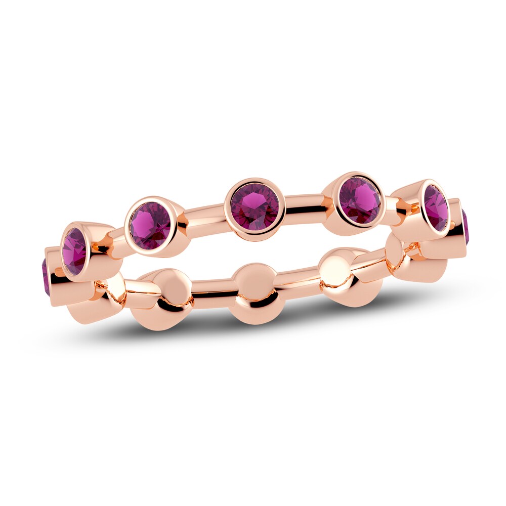 Juliette Maison Natural Rhodalite Garnet Ring 10K Rose Gold KW5RawaH