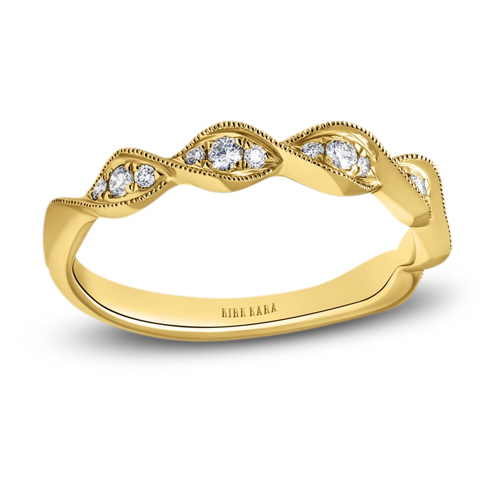 Kirk Kara Twisted Diamond Wedding Band 1/8 ct tw Round 14K Yellow Gold KYP7Saih