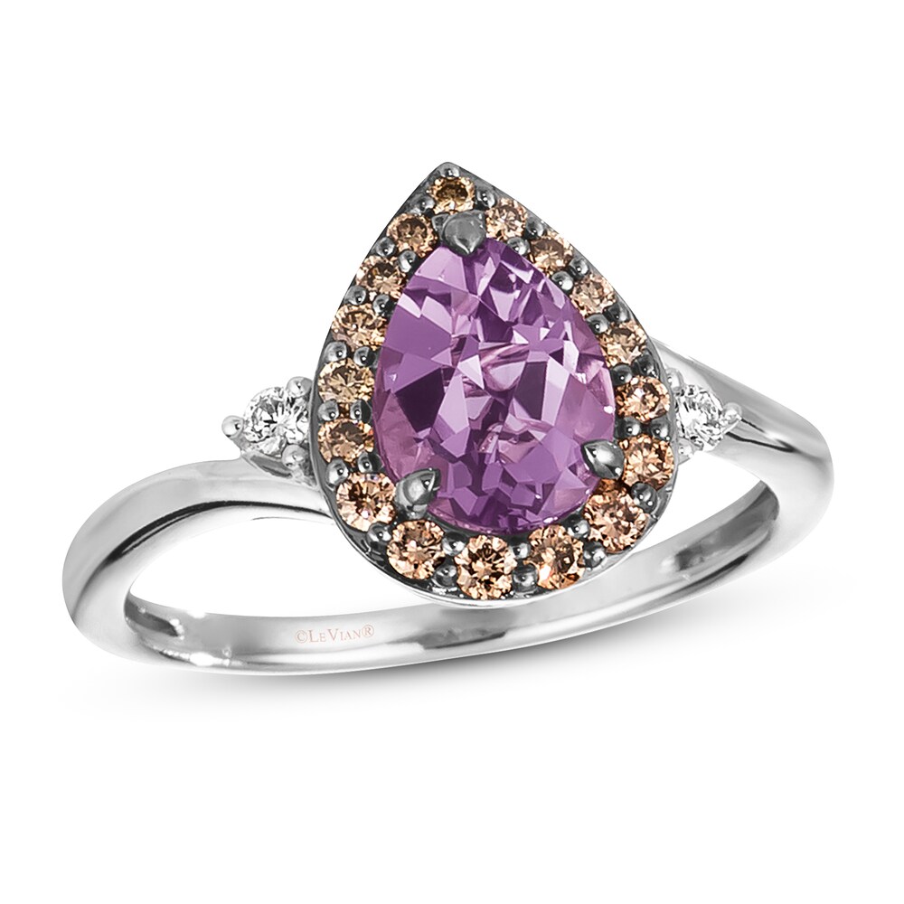 Le Vian Natural Amethyst Ring 1/4 ct tw Diamonds 14K Vanilla Gold Kj13FUuf