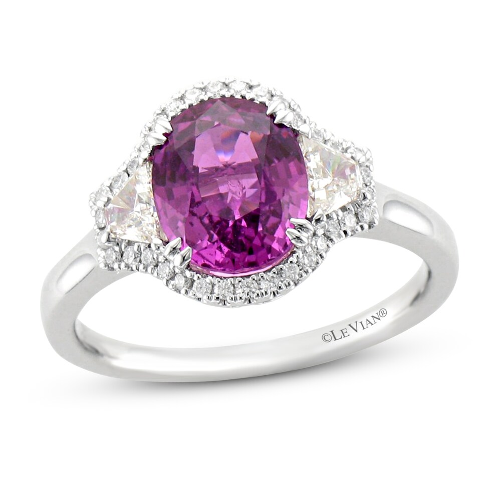 Le Vian Couture Purple Sapphire Ring 3/8 ct tw Diamonds 18K Vanilla Gold Kngbxt8G