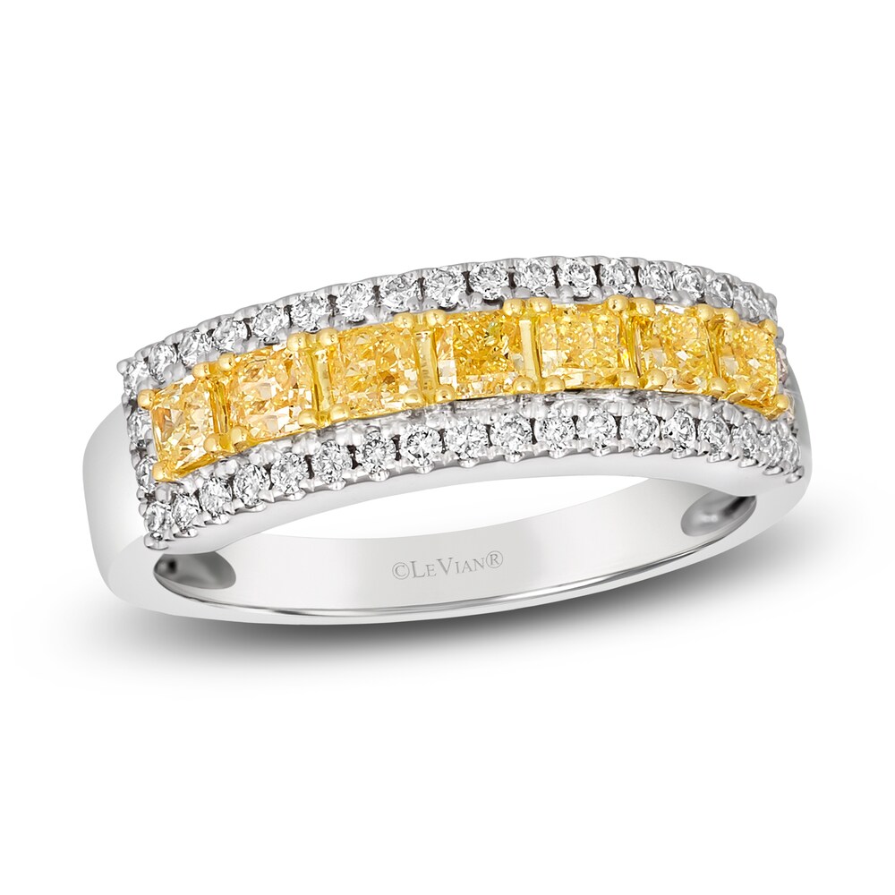 Le Vian Sunny Yellow Diamond Ring 1 ct tw Round 14K Two-Tone Gold Kppmn4Vr