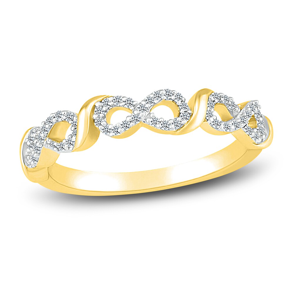 Diamond Infinity Ring 1/6 ct tw Round 14K Yellow Gold L9W0Ci6G