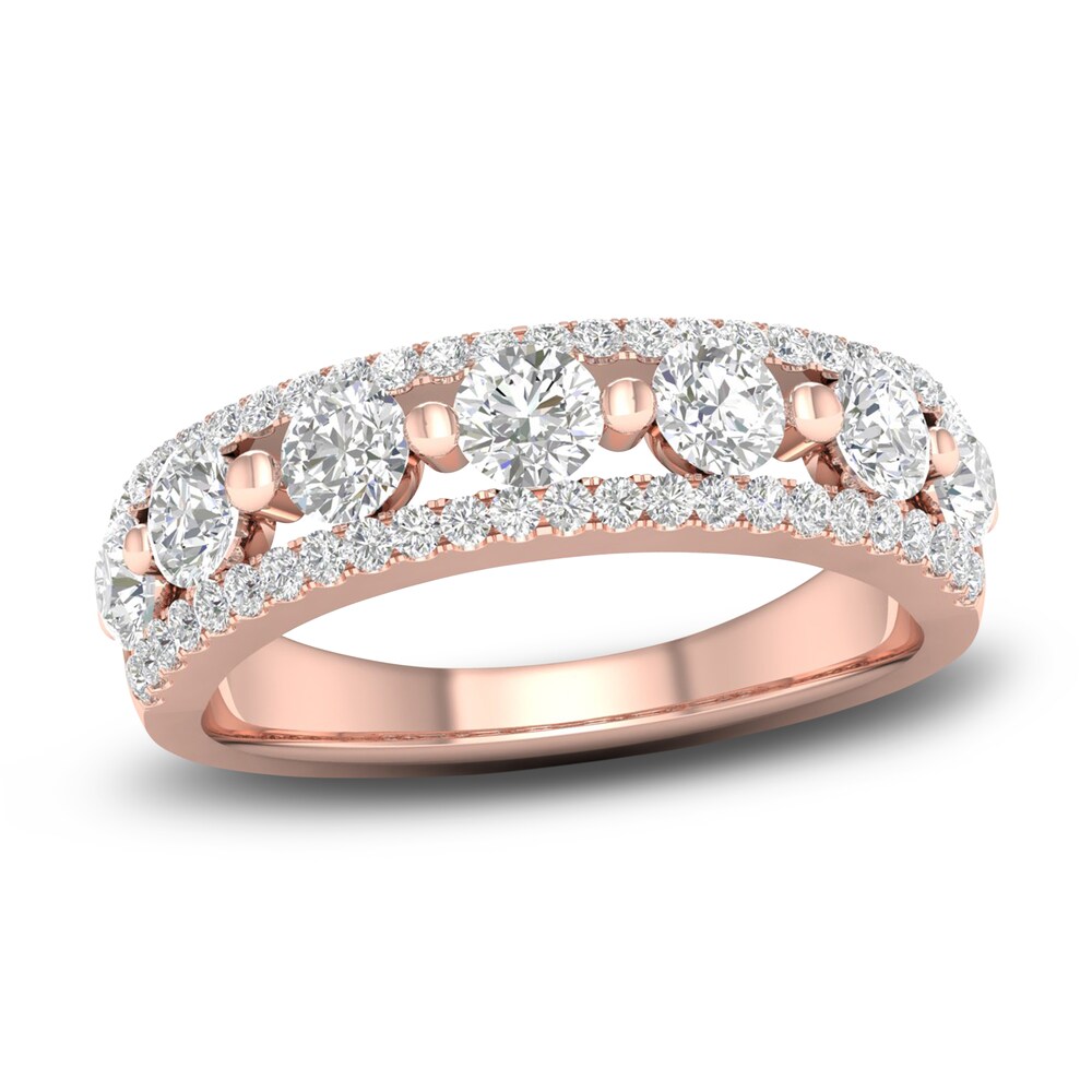 Diamond Anniversary Band 7/8 ct tw Round 14K Rose Gold LDWPYfbk