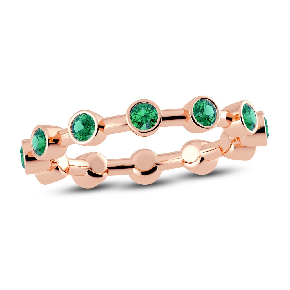 Juliette Maison Natural Emerald Ring 10K Rose Gold LQzNlZd7