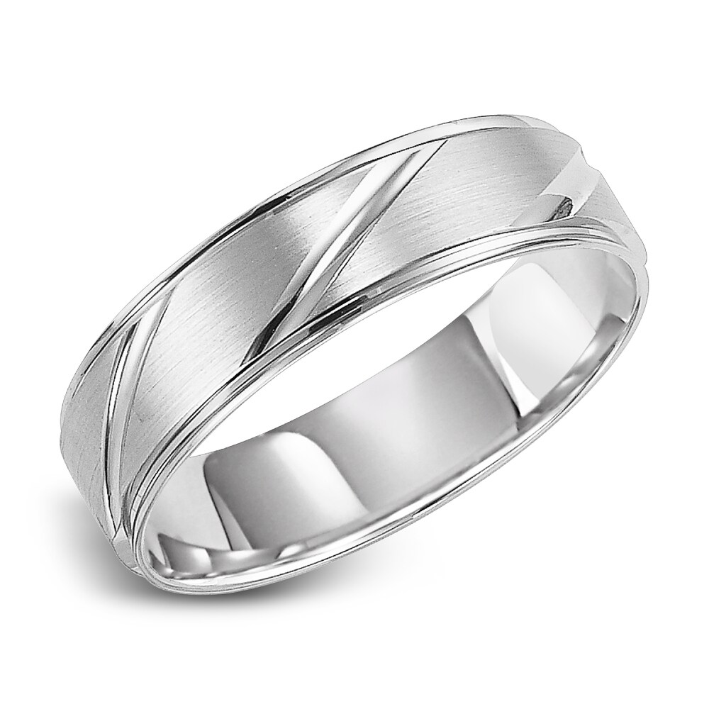 Men\'s Satin Wedding Band Platinum 6.0mm M41Xy6Un