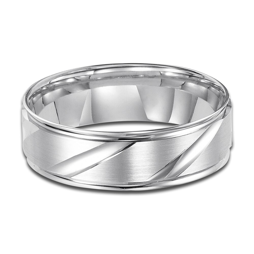 Men\'s Satin Wedding Band Platinum 6.0mm M41Xy6Un