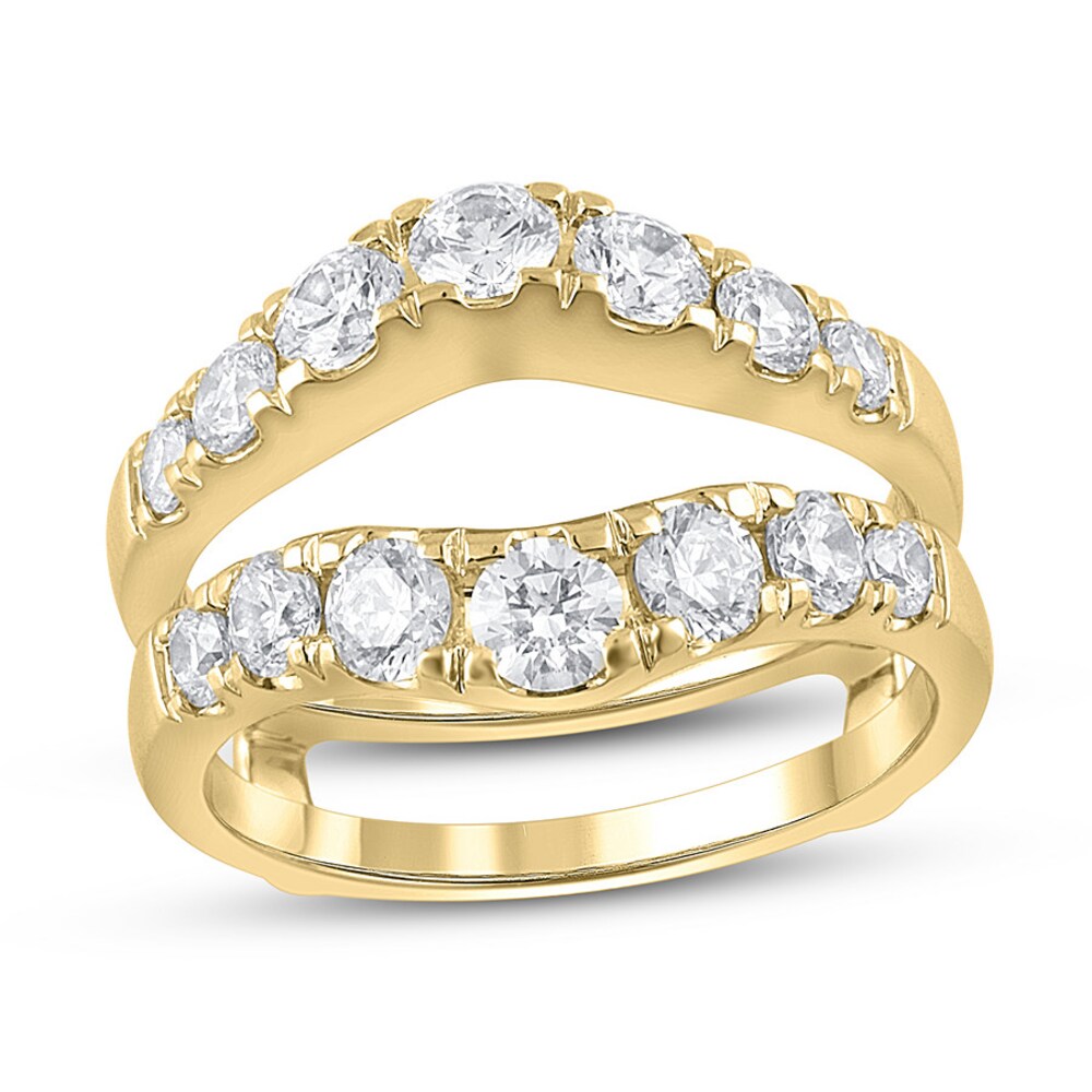 Diamond Enhancer Ring 1 3/8 ct tw Round 14K Yellow Gold M8FOMDnF