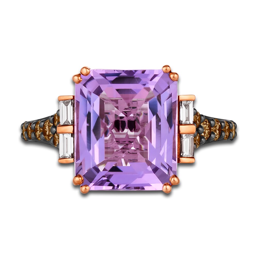 Le Vian Natural Amethyst Ring 1/2 ct tw Diamonds 14K Strawberry Gold MGzCfTg9