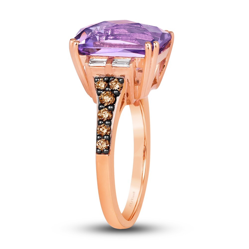 Le Vian Natural Amethyst Ring 1/2 ct tw Diamonds 14K Strawberry Gold MGzCfTg9