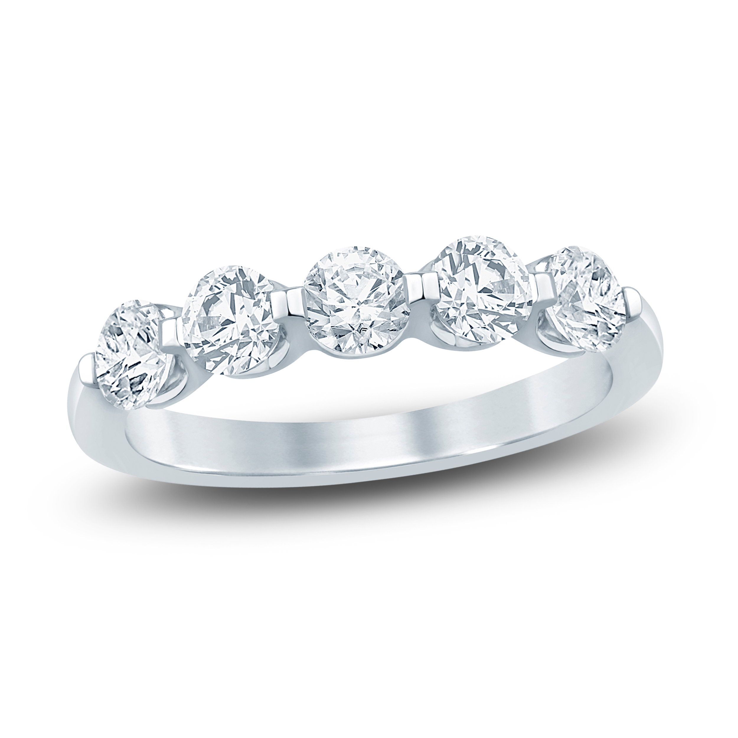 Diamond Anniversary Band 1 ct tw Round 14K White Gold MMWgcds6