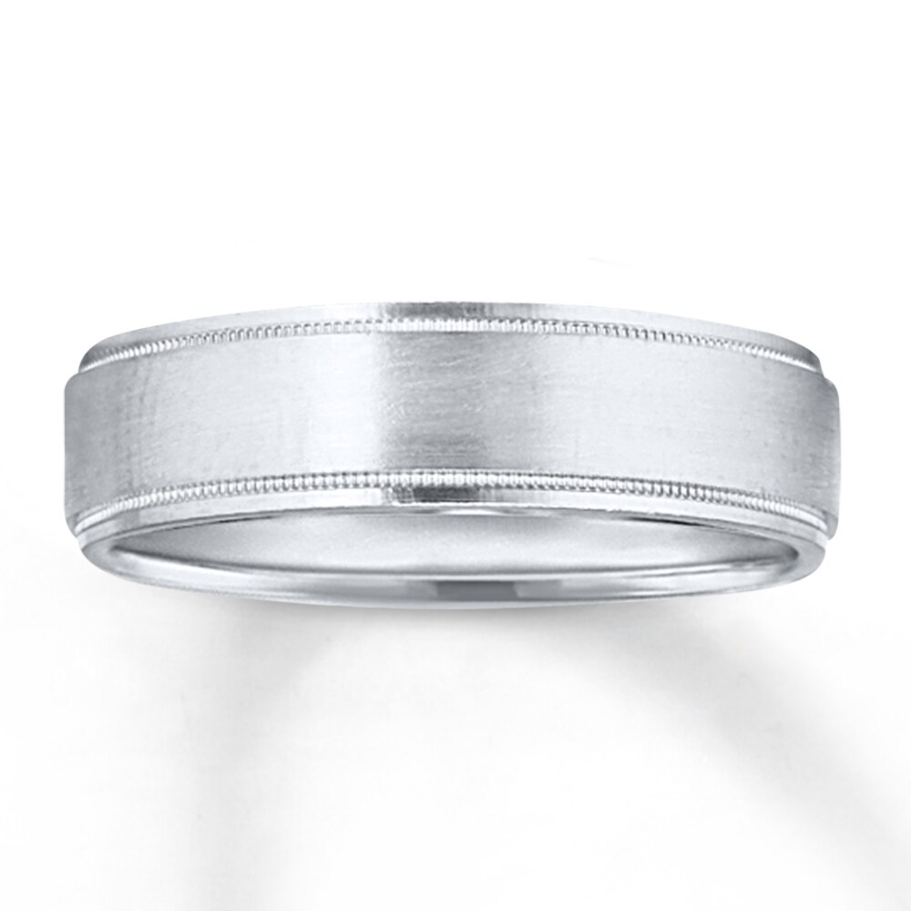 Wedding Band 14K White Gold 6mm MVRZvPdu