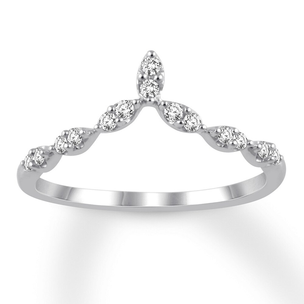 Diamond Ring 1/6 ct tw Round 14K White Gold MYuEMOoi