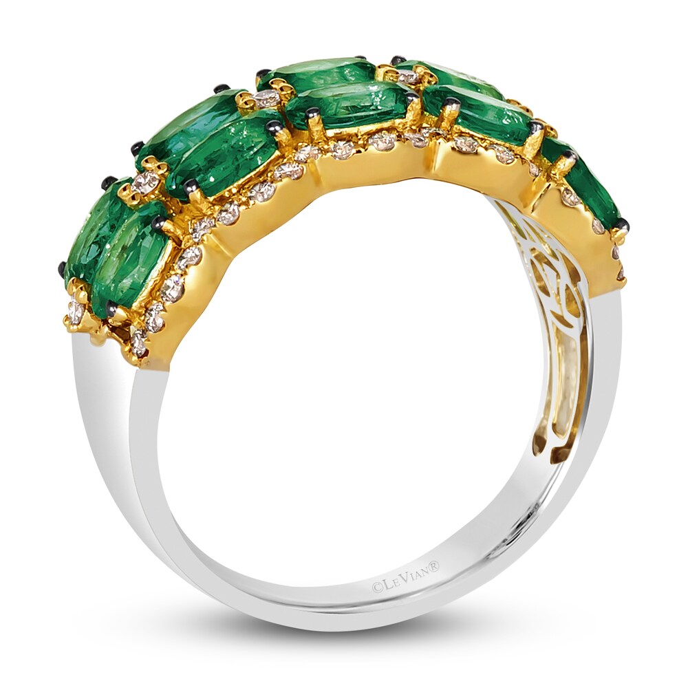 Le Vian Natural Emerald Ring 1/3 ct tw Diamonds Platinum/14K Two-Tone Gold MwhJoOFE