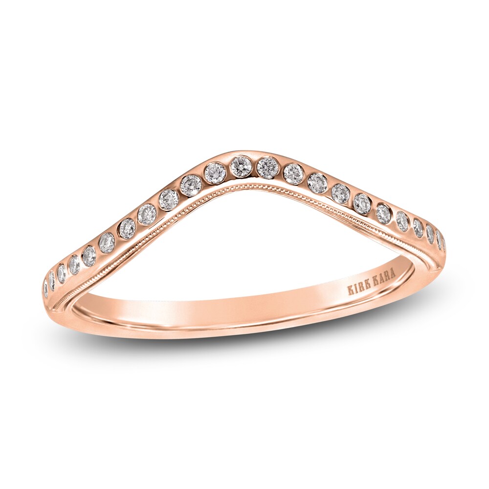 Kirk Kara Diamond Contour Wedding Band 1/10 ct tw Round 14K Rose Gold N4PUV24O