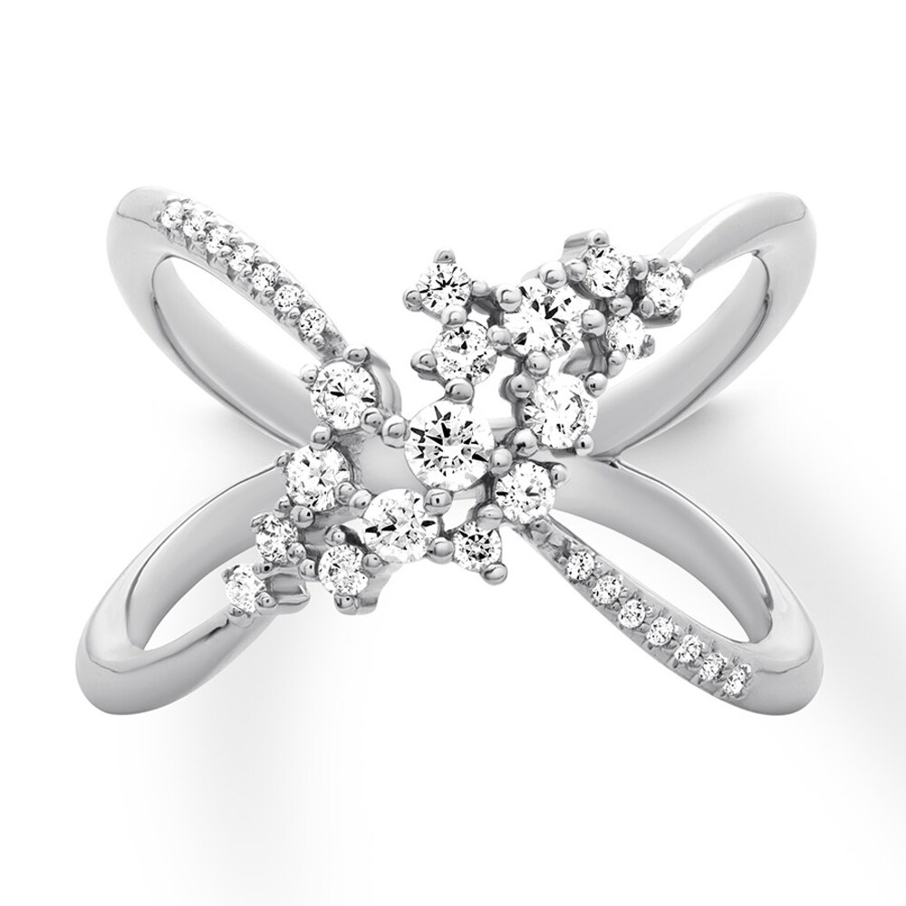 Scattered Diamond Ring 1/2 carat tw 14K White Gold N5sG37UX