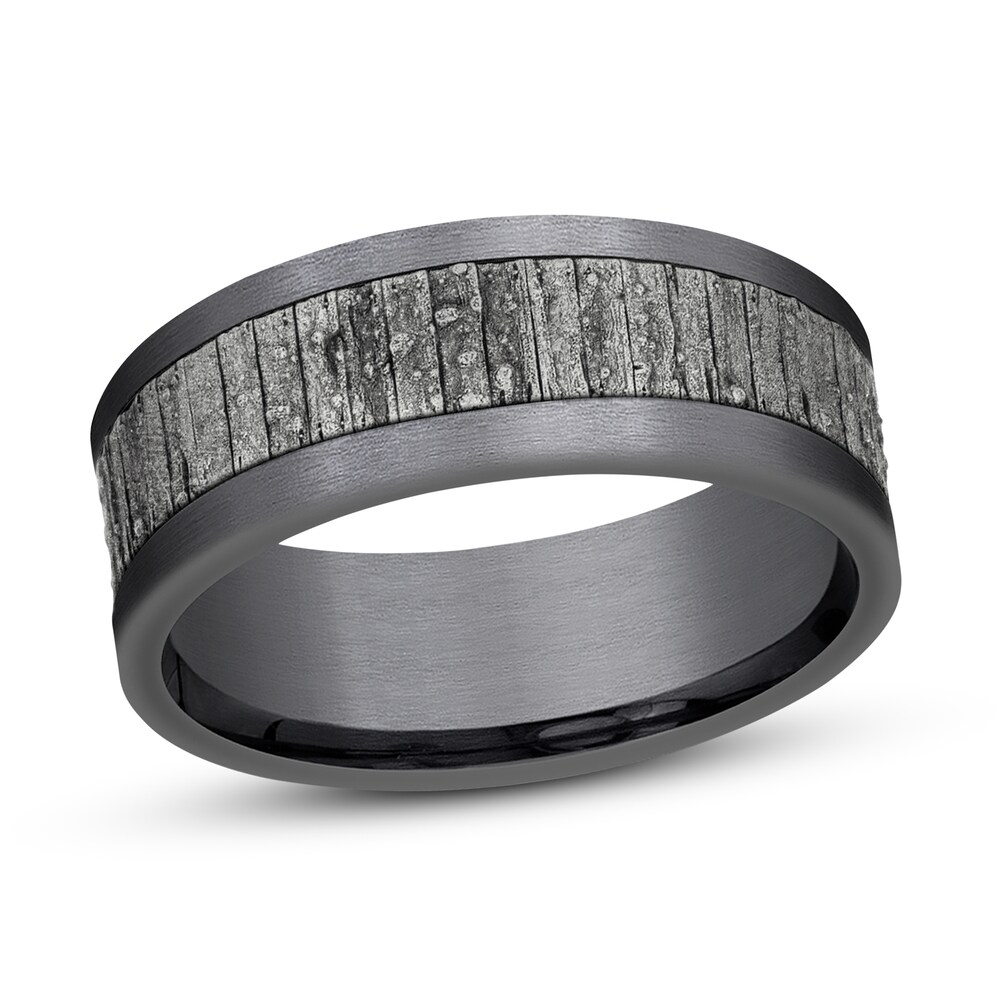 Wedding Band Tantalum/14K White Gold NHVrVCY3