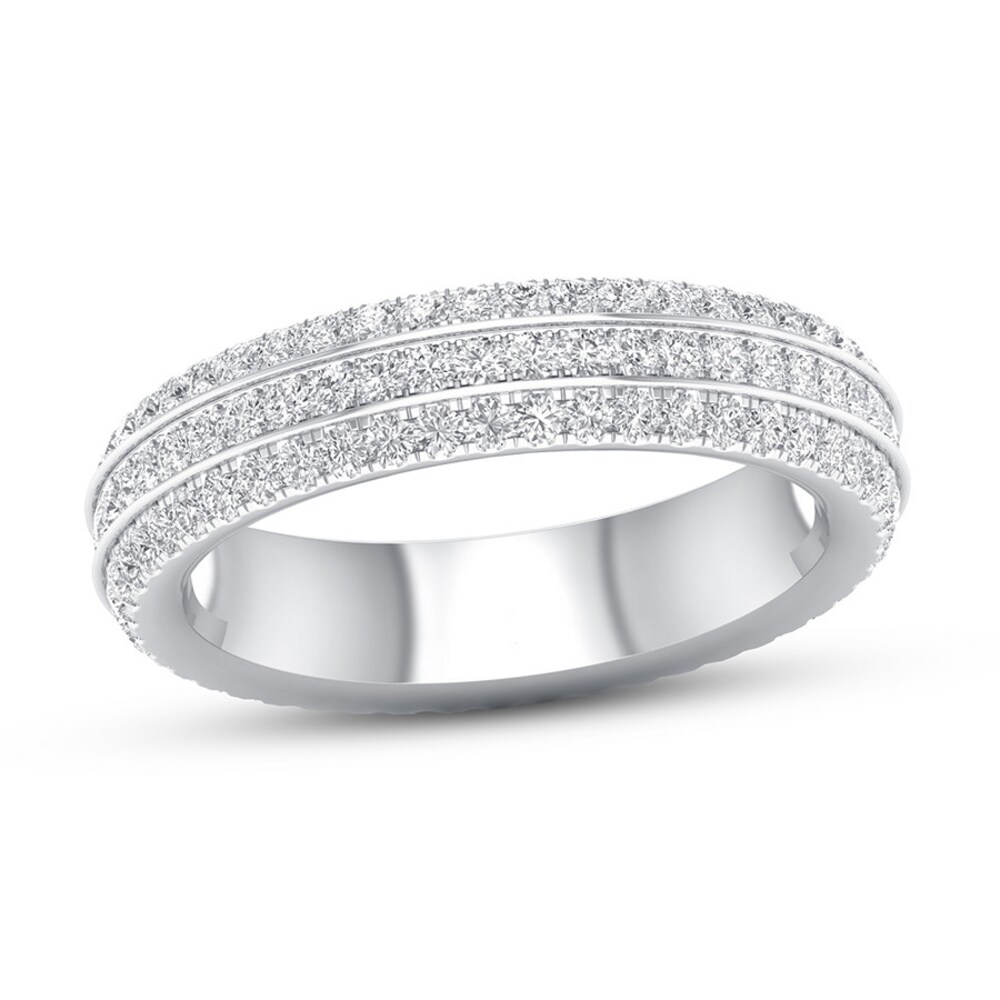 Diamond Eternity Ring 1 ct tw Round 14K White Gold NNqEglFi