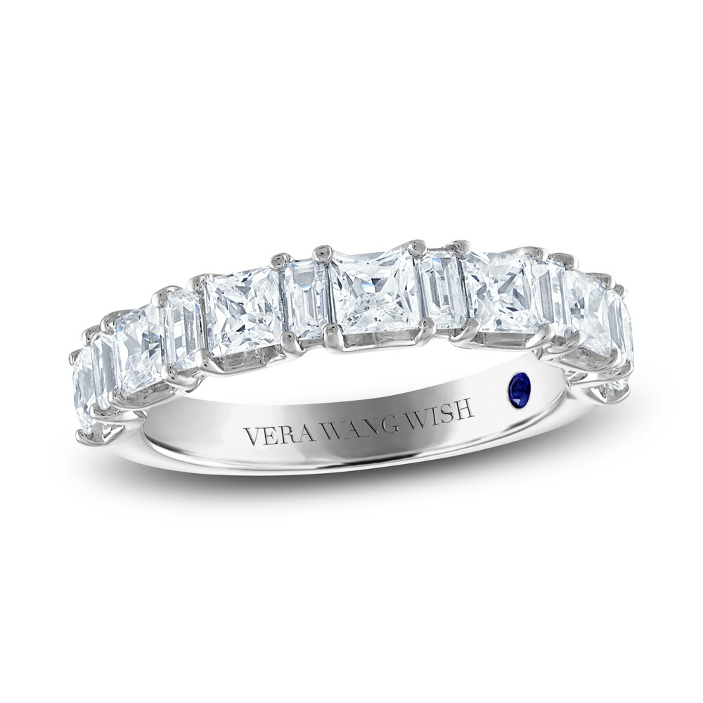 Vera Wang WISH Diamond Wedding Band 2 ct tw Princess/Baguette 14K White Gold NWyj1Khq