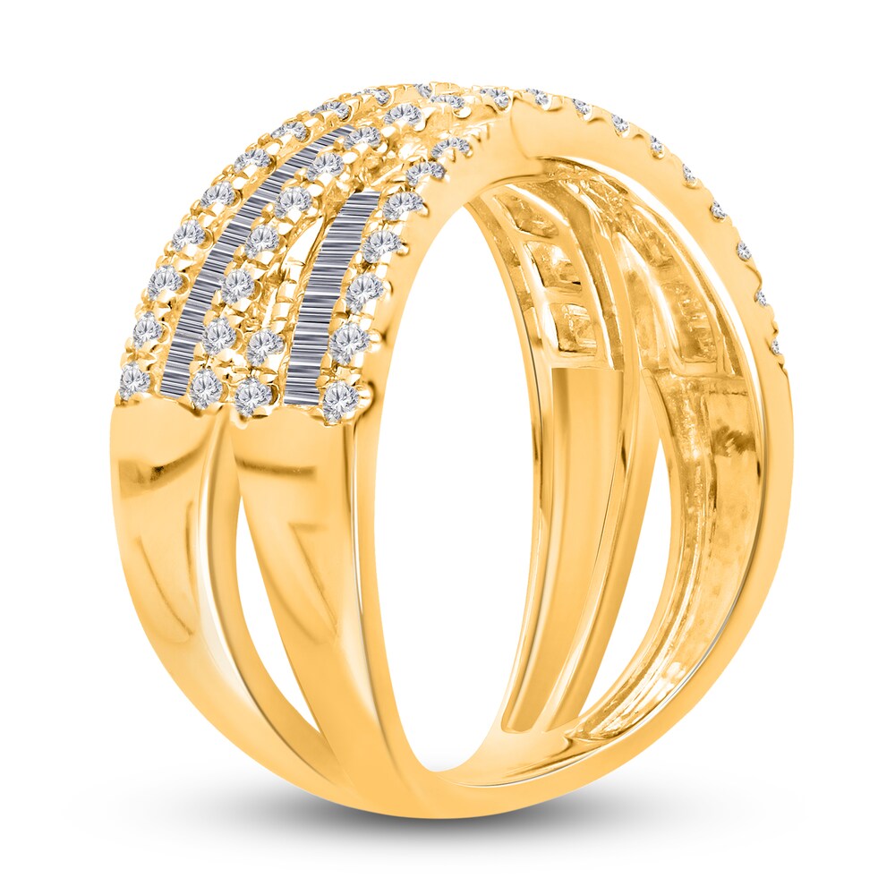 Kallati Diamond Ring 3/4 ct tw Round 14K Yellow Gold NdL8Ru28