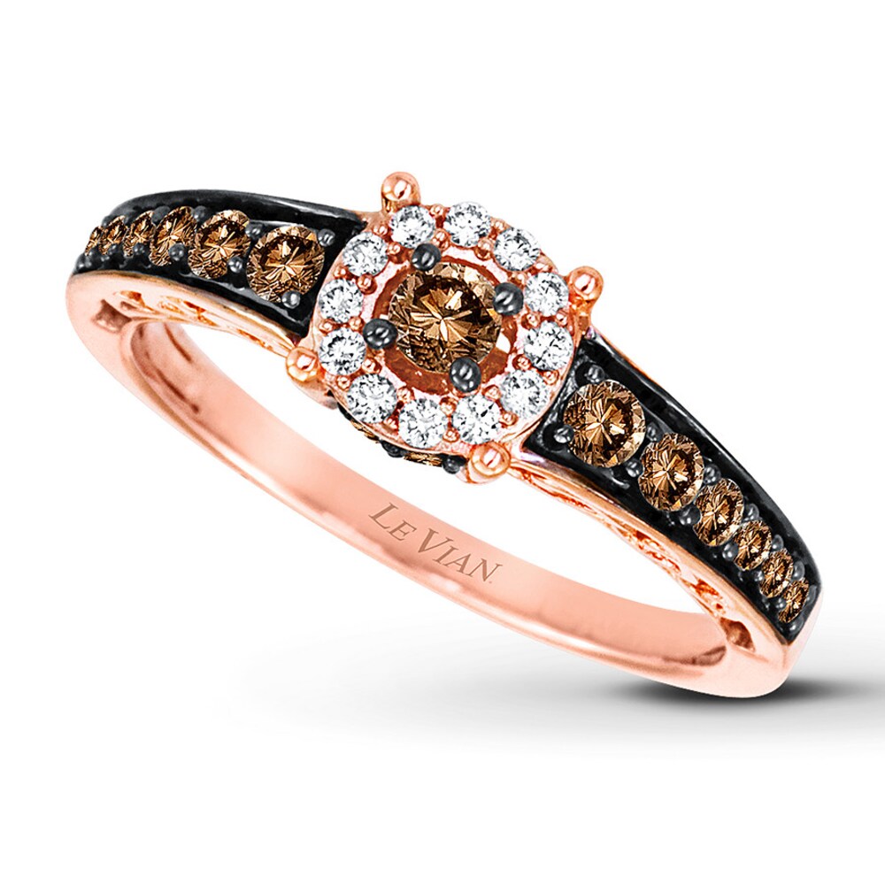 Le Vian Chocolate Diamonds 1/2 ct tw Ring 14K Strawberry Gold NfOWVQak [NfOWVQak]