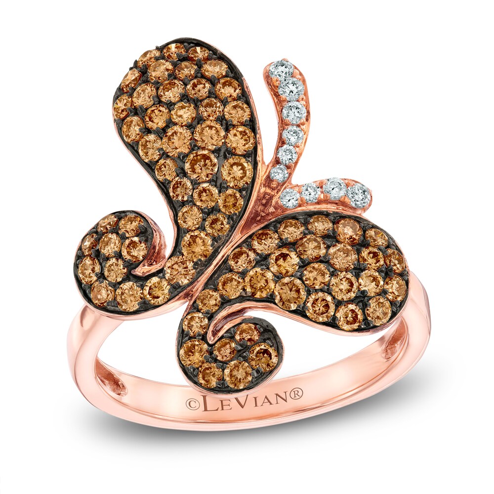 Le Vian Chocolate Diamond Ring 1 ct tw 14K Strawberry Gold Nlj3dJOr [Nlj3dJOr]