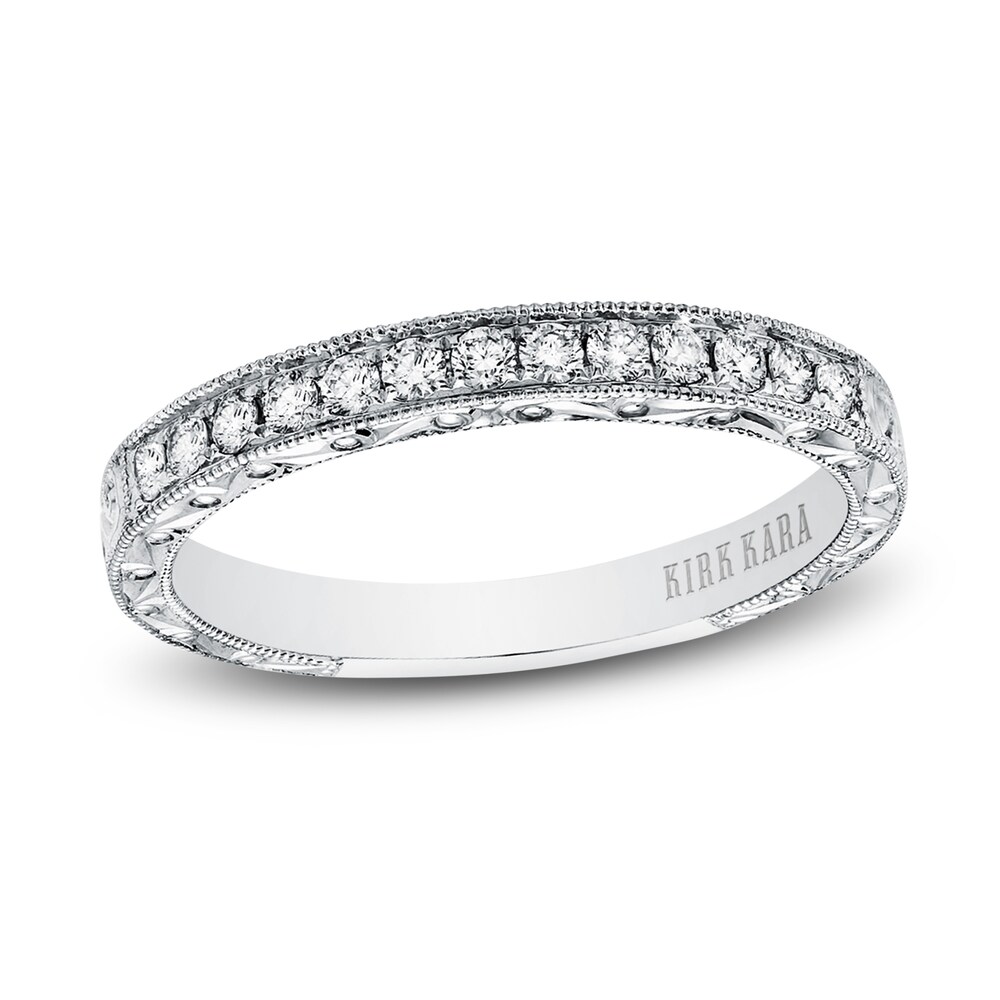 Kirk Kara Diamond Wedding Band 1/5 ct tw Round 18K White Gold NzCYTWiI