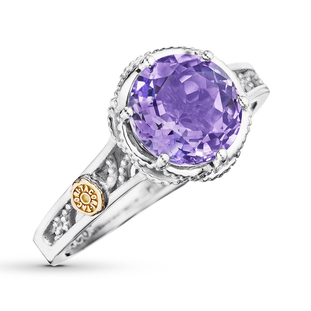 Tacori Amethyst Ring Sterling Silver/18K Yellow Gold 8.0mm OC3QGFPu