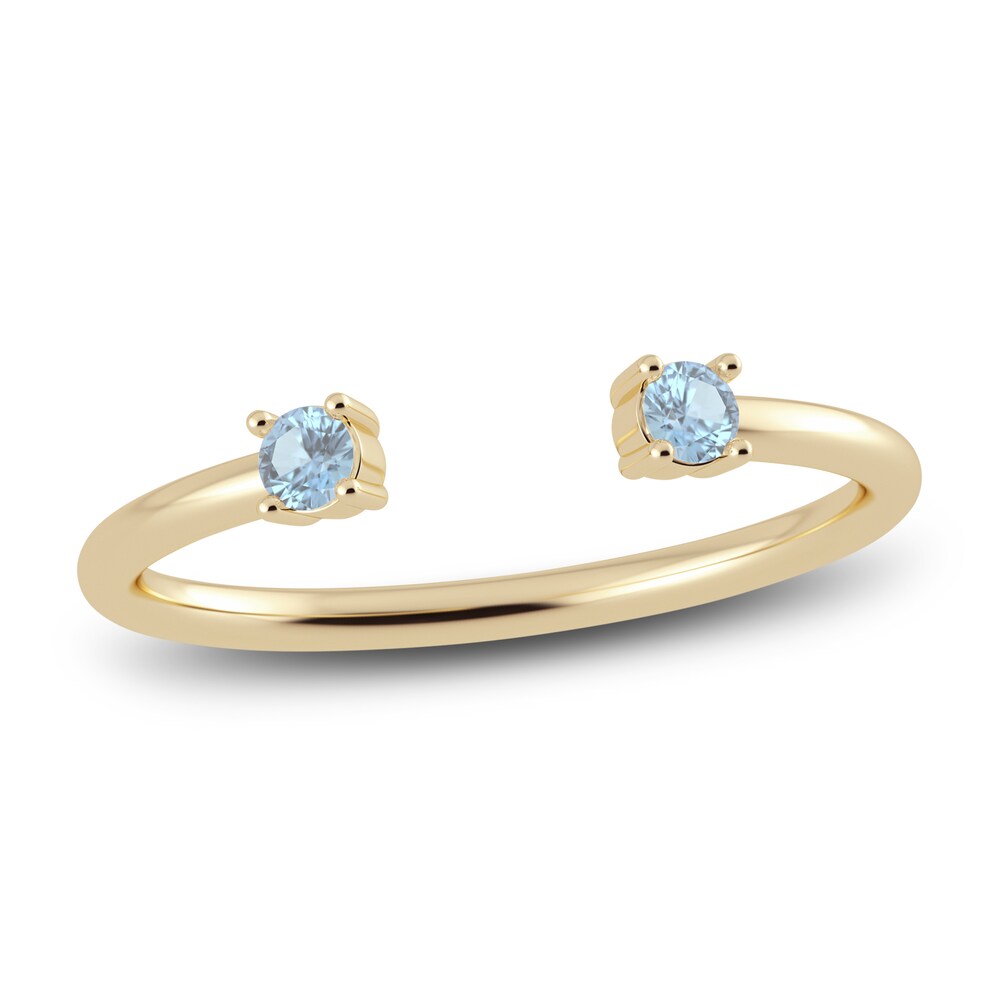 Juliette Maison Natural Aquamarine Cuff Ring 10K Yellow Gold ORpzuIZQ