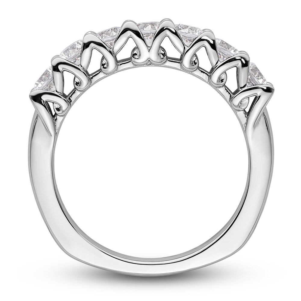 Hearts Desire Diamond Anniversary Ring 1 ct tw Round 18K White Gold OToJW8Yq