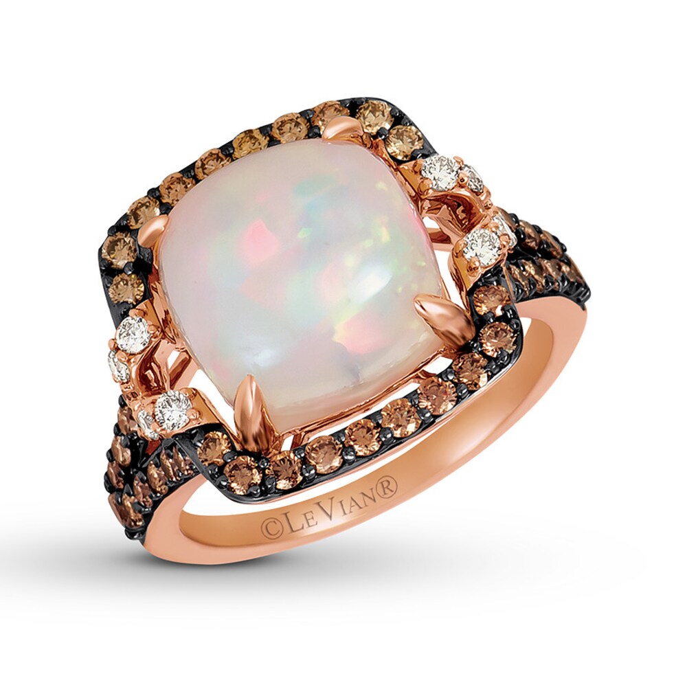 Le Vian Opal Ring 1 carat tw Diamonds 14K Strawberry Gold OfGdK7B7