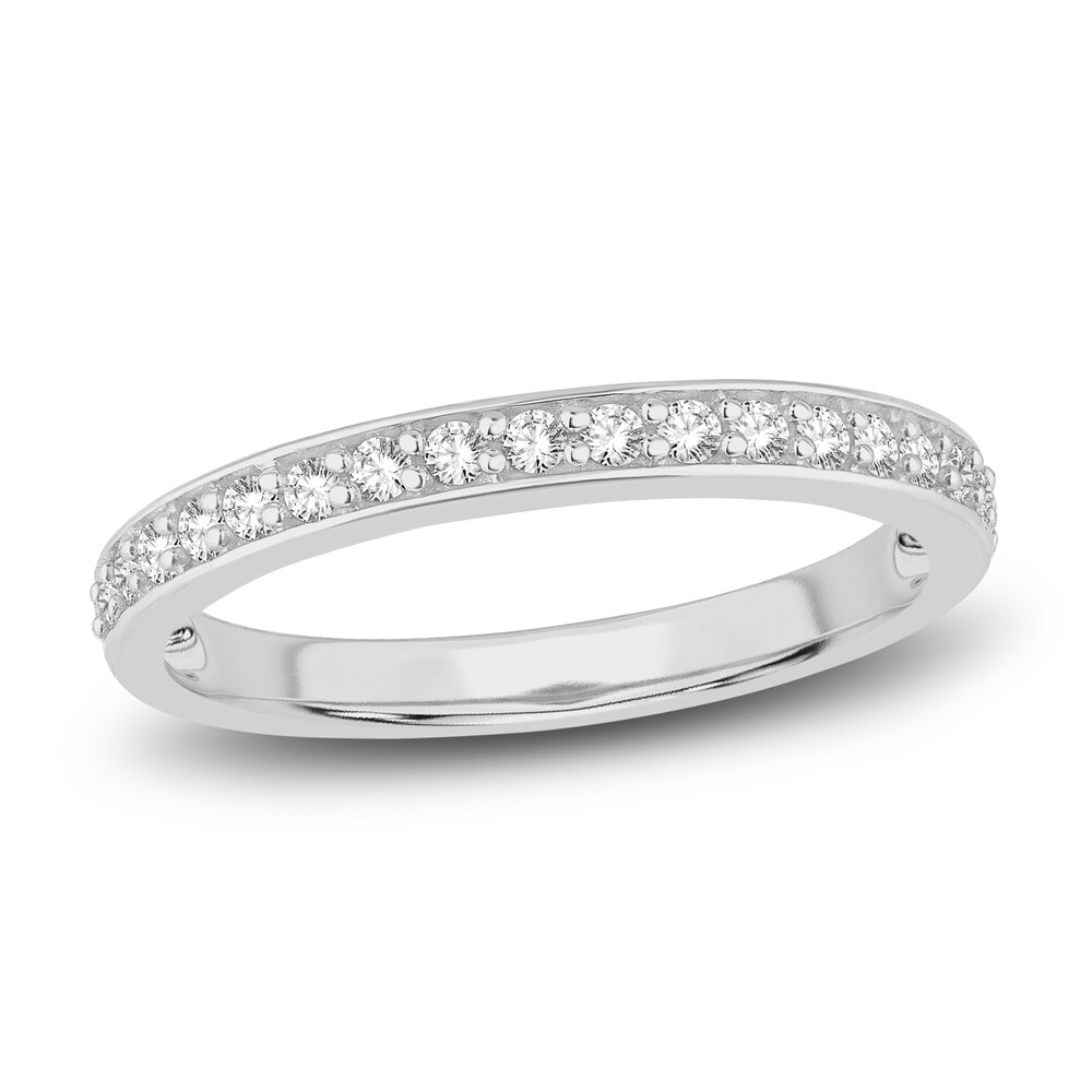 Diamond Wedding Band 1/4 ct tw Round 14K White Gold OjlceIk9