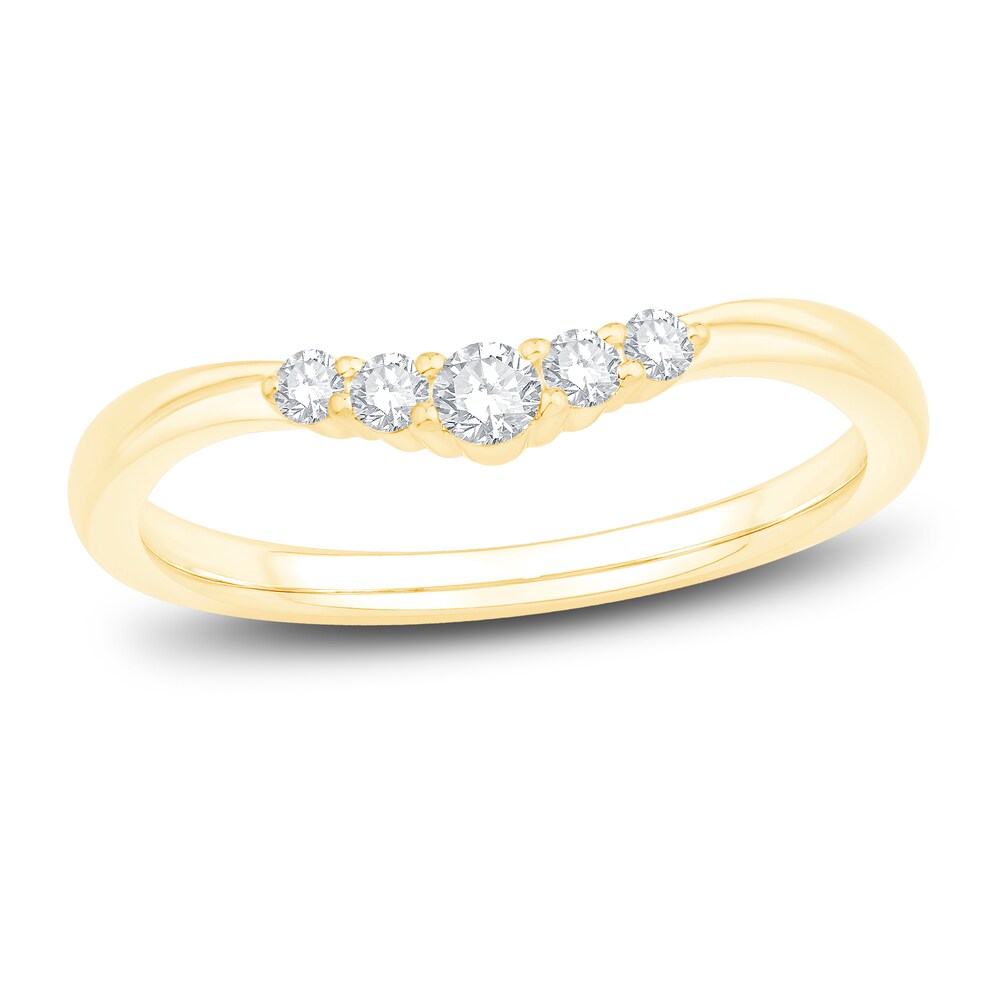 Diamond Anniversary Ring 1/6 ct tw Round 14K Yellow Gold OvbrFOr1