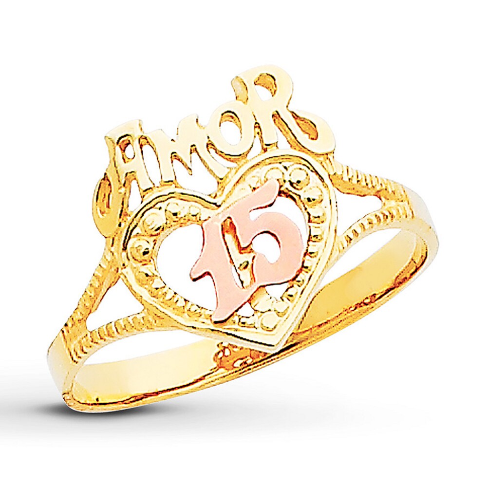 Sweet 15 Ring 14K Two-Tone Gold OzYJ5bDS
