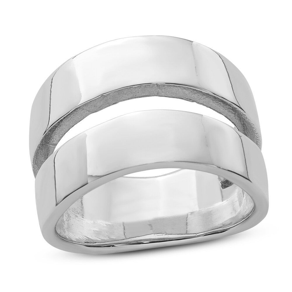 Solid Double Band Ring Sterling Silver P38bDyAr