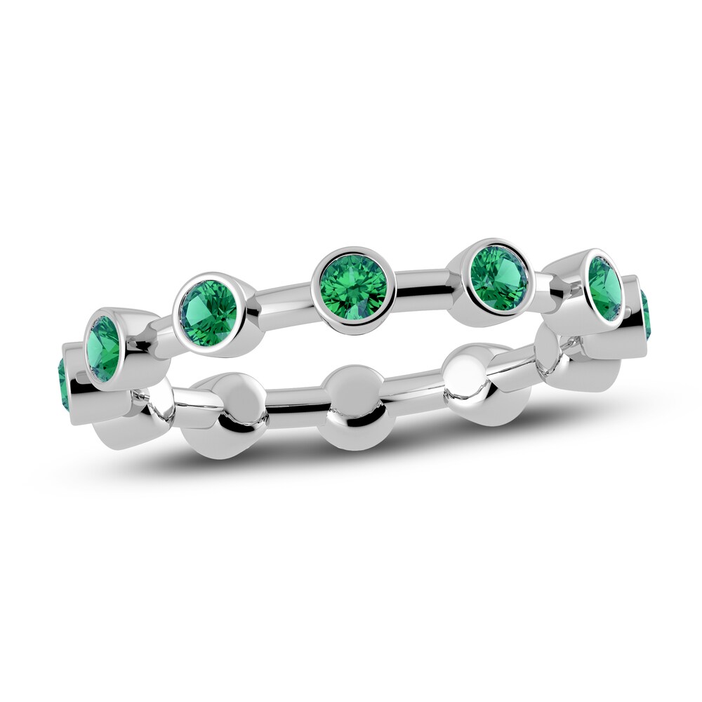 Juliette Maison Natural Emerald Ring 10K White Gold PflElx82