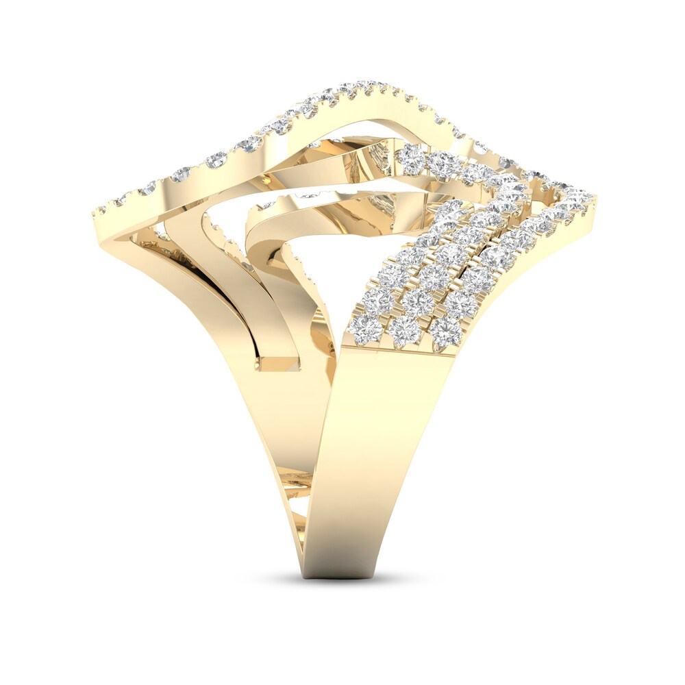 Diamond Ring 2 ct tw Round 10K Yellow Gold PkFD3j0u
