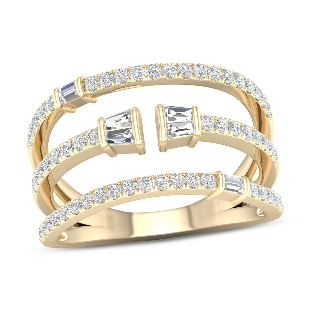 Diamond Ring 1/2 ct tw Round 10K Yellow Gold Plat9cwK