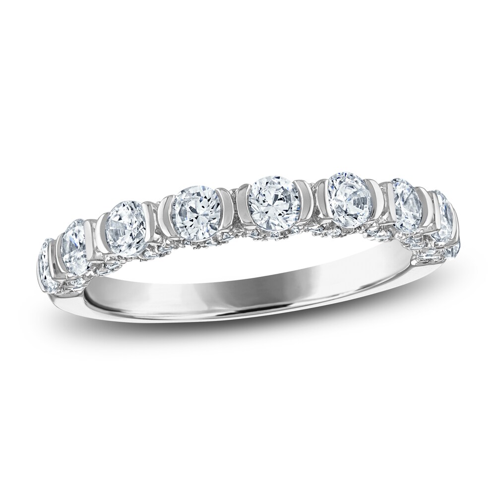 Diamond Anniversary Ring 1 ct tw Round 14K White Gold QJNQWH20